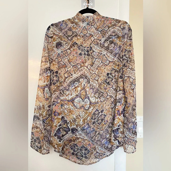 Show Me Your Mumu Button Down Tie Neck Size XS - Picture 3 of 6